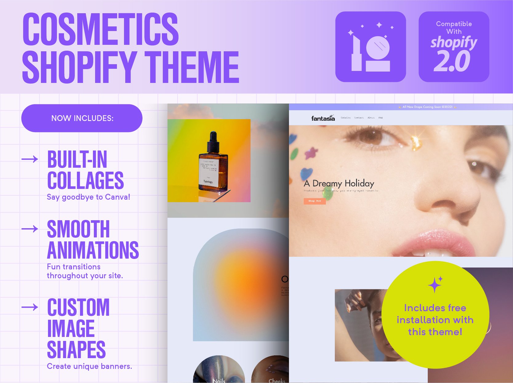 Purple template for your beauty brand.