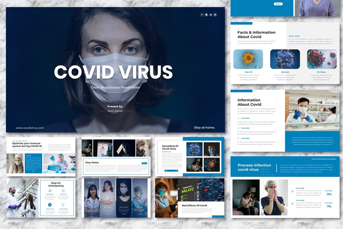 Cover image of Covid Virus - Medical Template.
