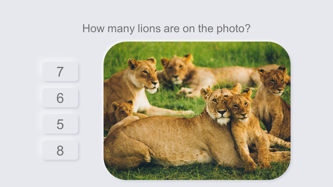 Image with beautiful lions.