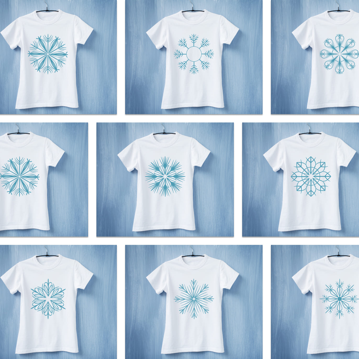 Snowflake Ornament SVG T-shirt Designs cover.