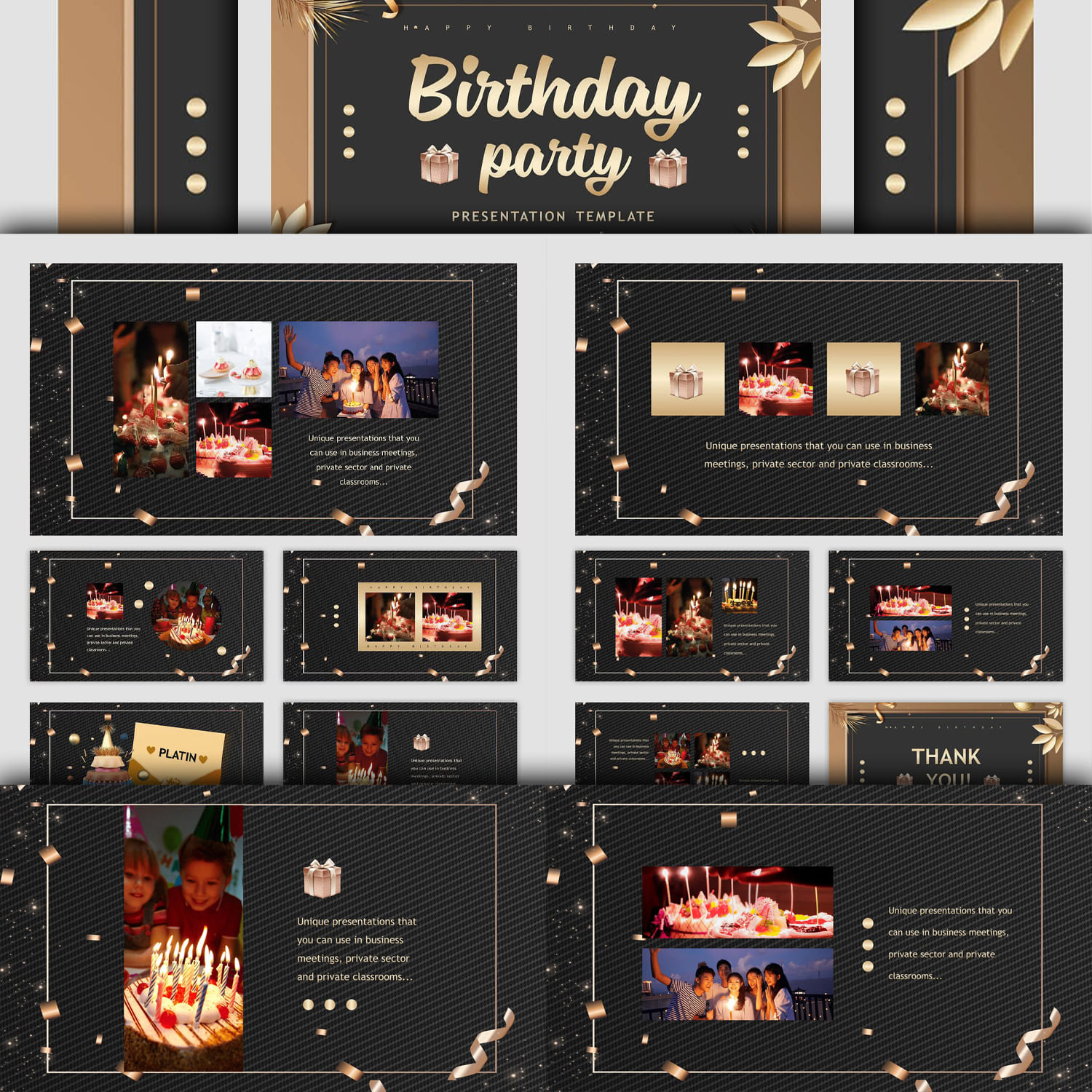 Birthday Party Events Powerpoint Template.
