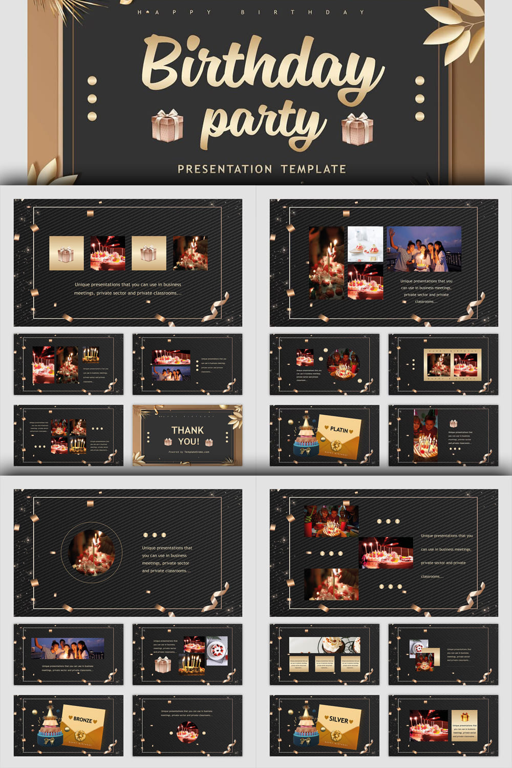Birthday Party Events Powerpoint Template - Pinterest.