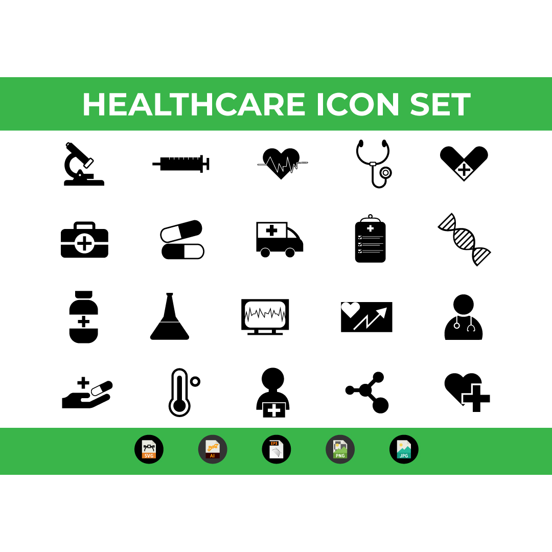 Icons set of medical.