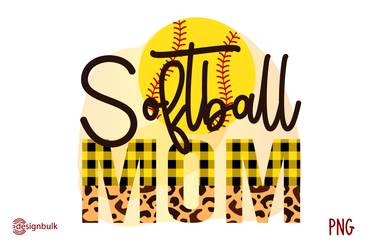 Elegant image of a soft ball and the inscription "Mom".