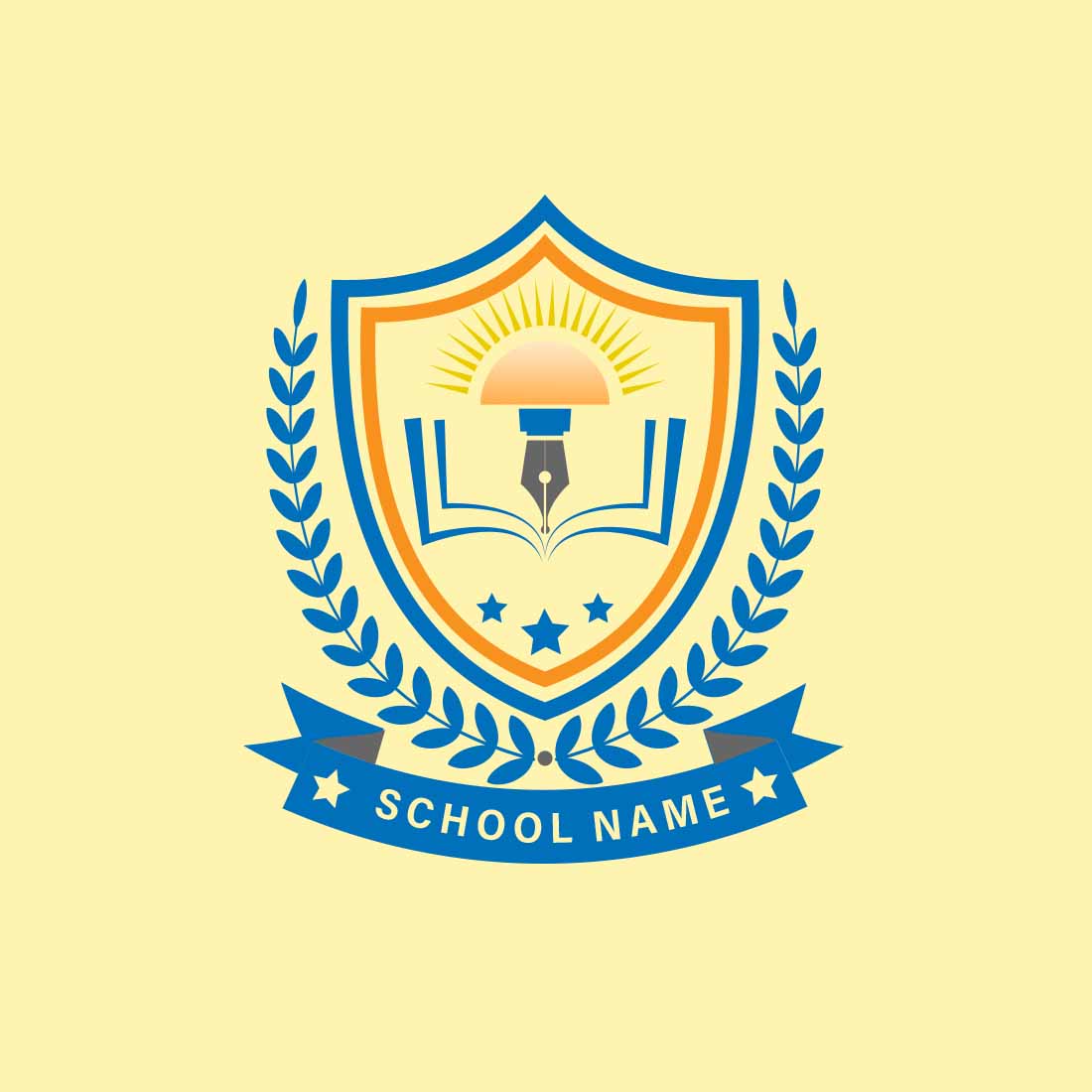 Editable Logo School Design cover image.
