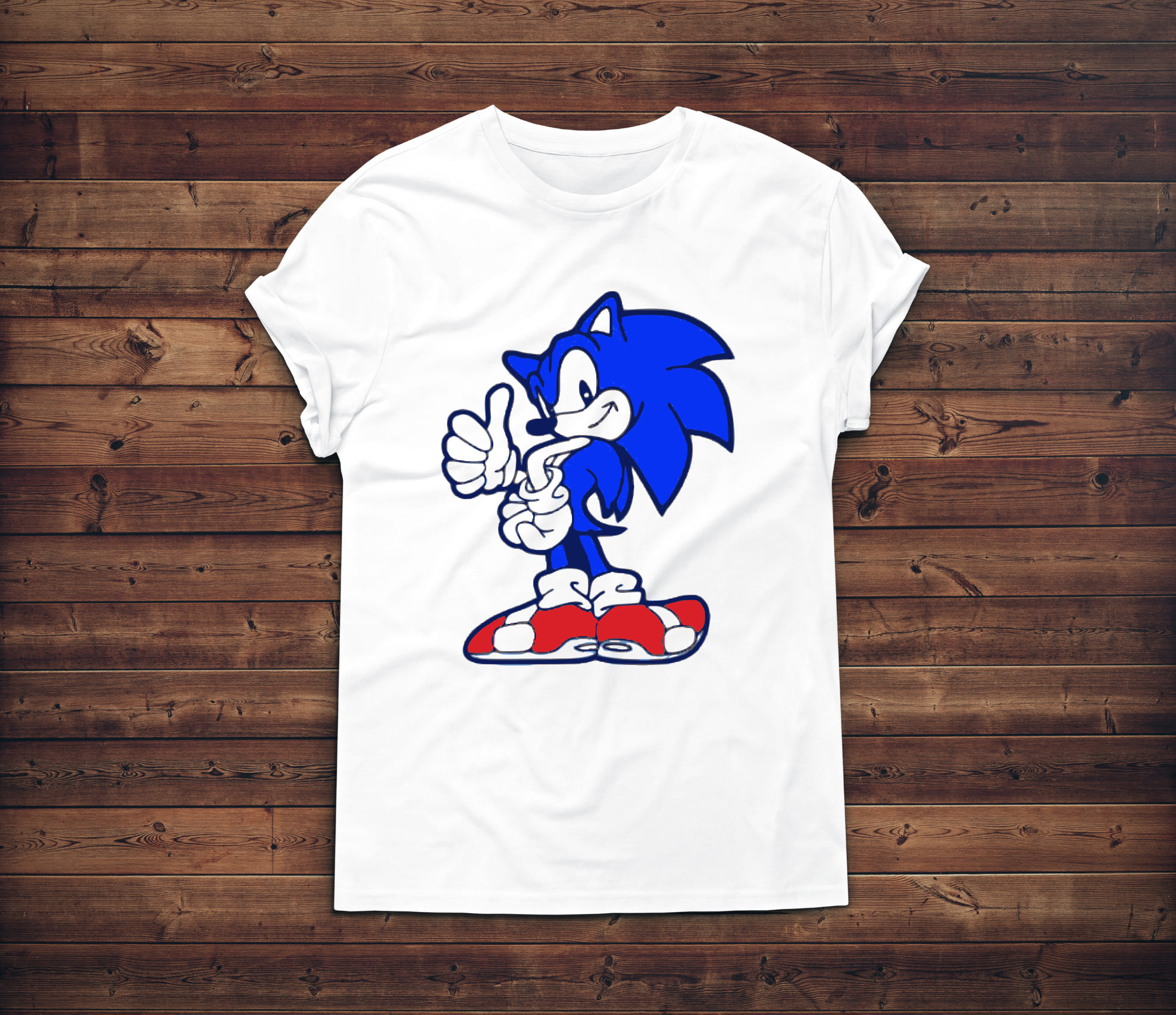 Funny Sonic for your t-shirt.