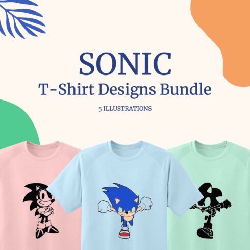 Sonic SVG T-shirt Designs Bundle.