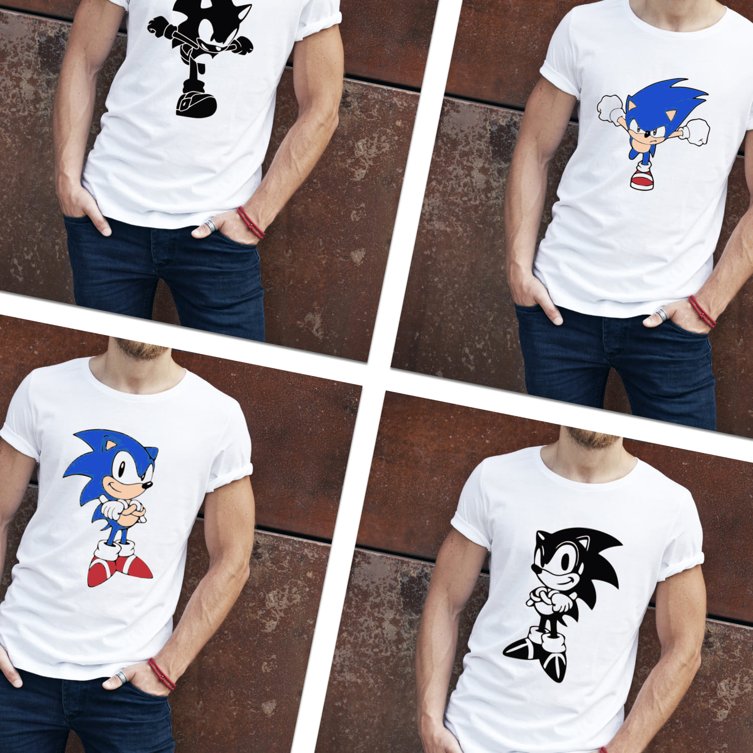 Sonic SVG T-shirt Designs Bundle cover.