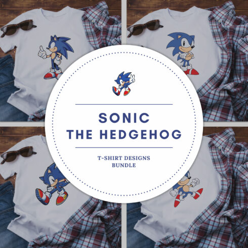 sonic SVG the hedgehog T-shirt Designs Bundle.