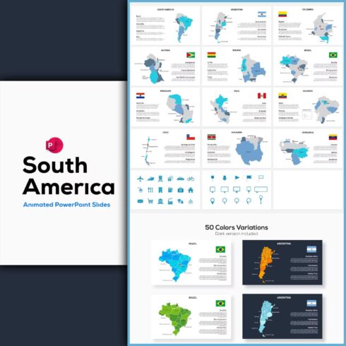South America Maps PowerPoint Animated Slides.