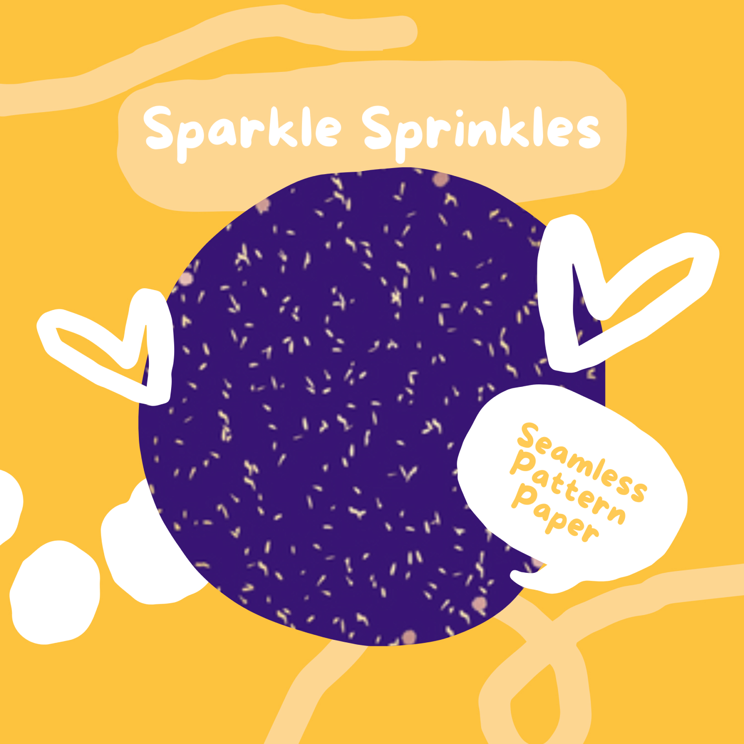 Sparkle Sprinkles Seamless Pattern Paper.