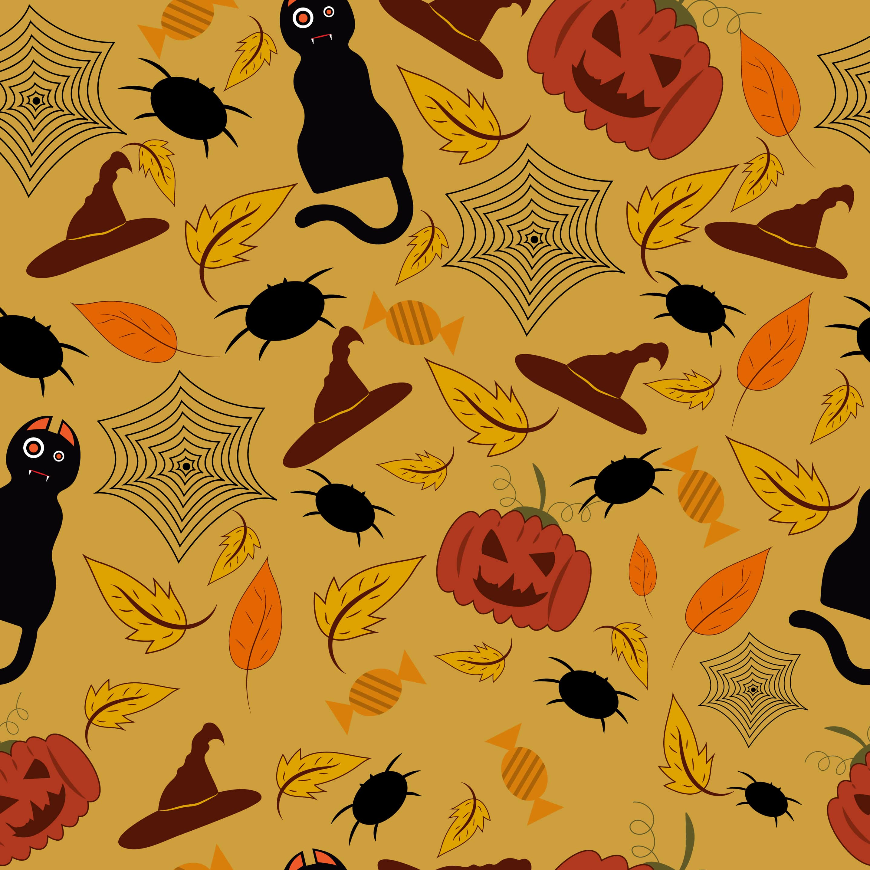 pooky Halloween Seamless Patterns
