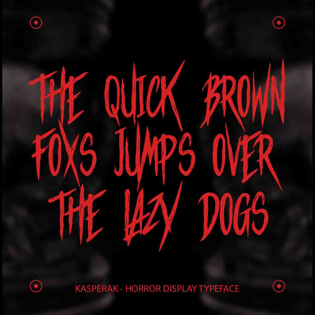 Kasperak - Horror Display Typeface preview.