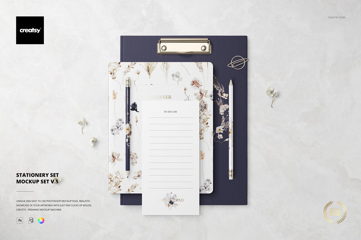 A selection of stationery images with a beautiful design.