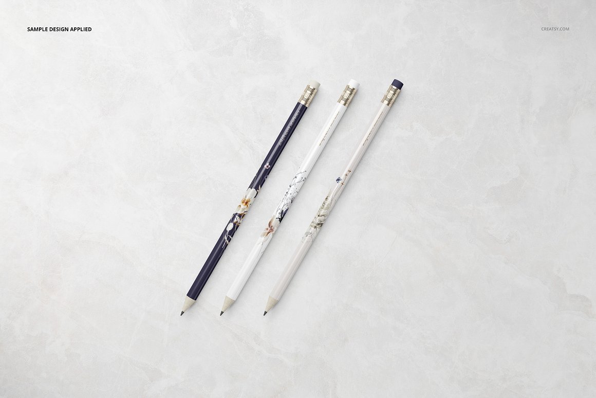 Image of pencils with adorable design.