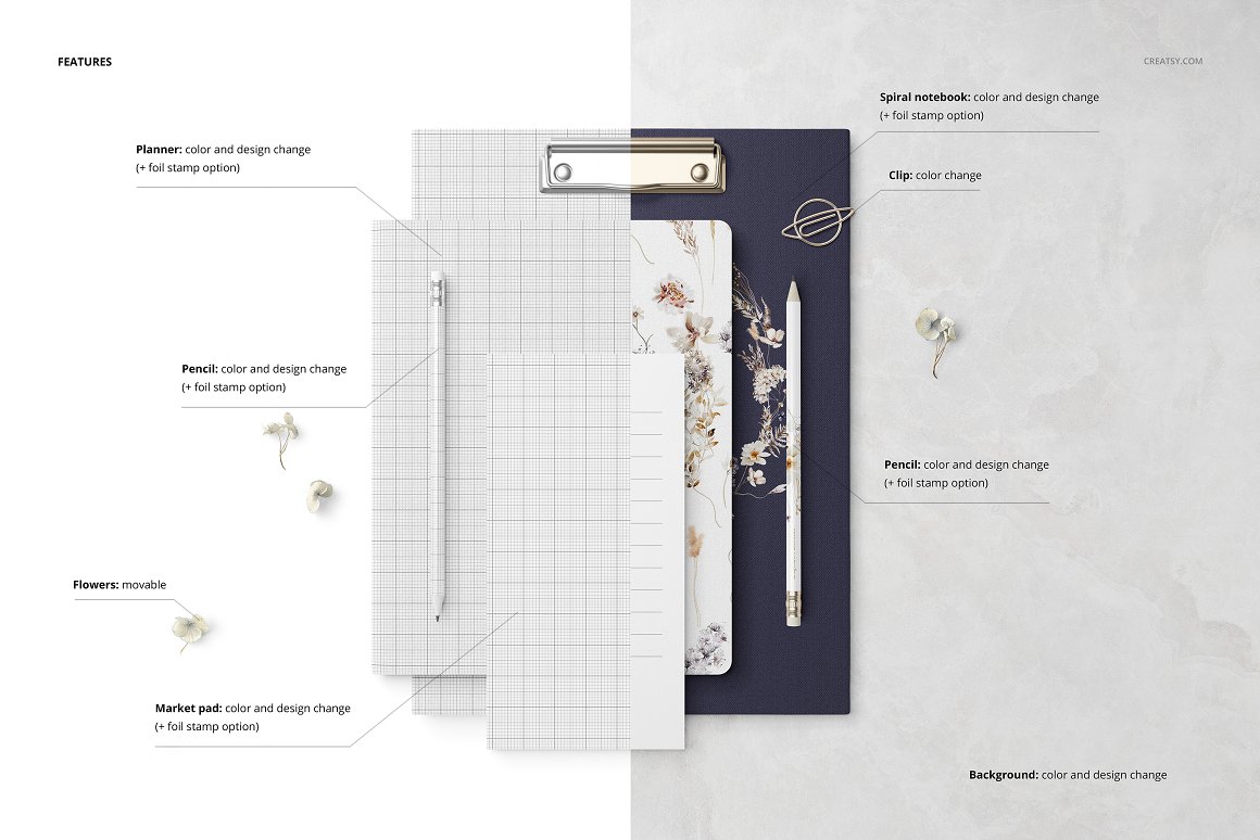A pack of stationery images with a cute design.