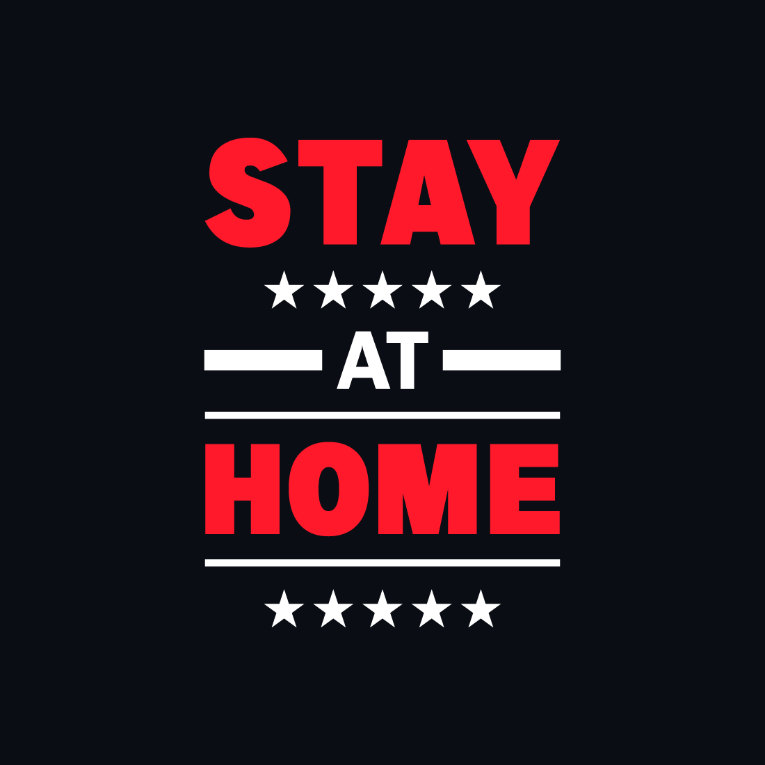 Stay at Home T-Shirt Design Illustration cover image.