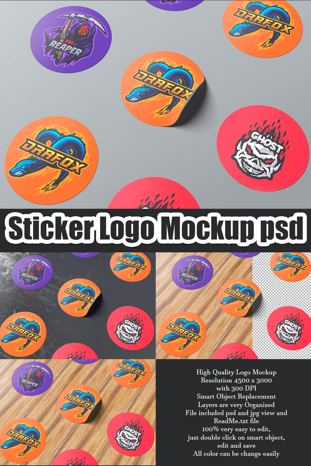 Collection of adorable round shape stickers for logos.