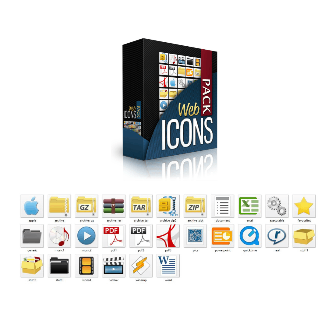 Web Icons Pack preview image.