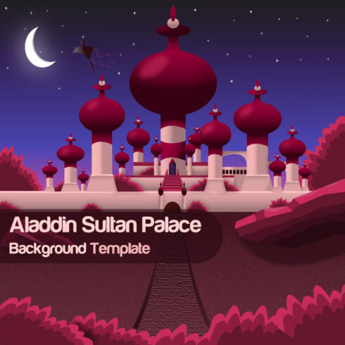 Aladdin Sultan Palace Background Template cover image.