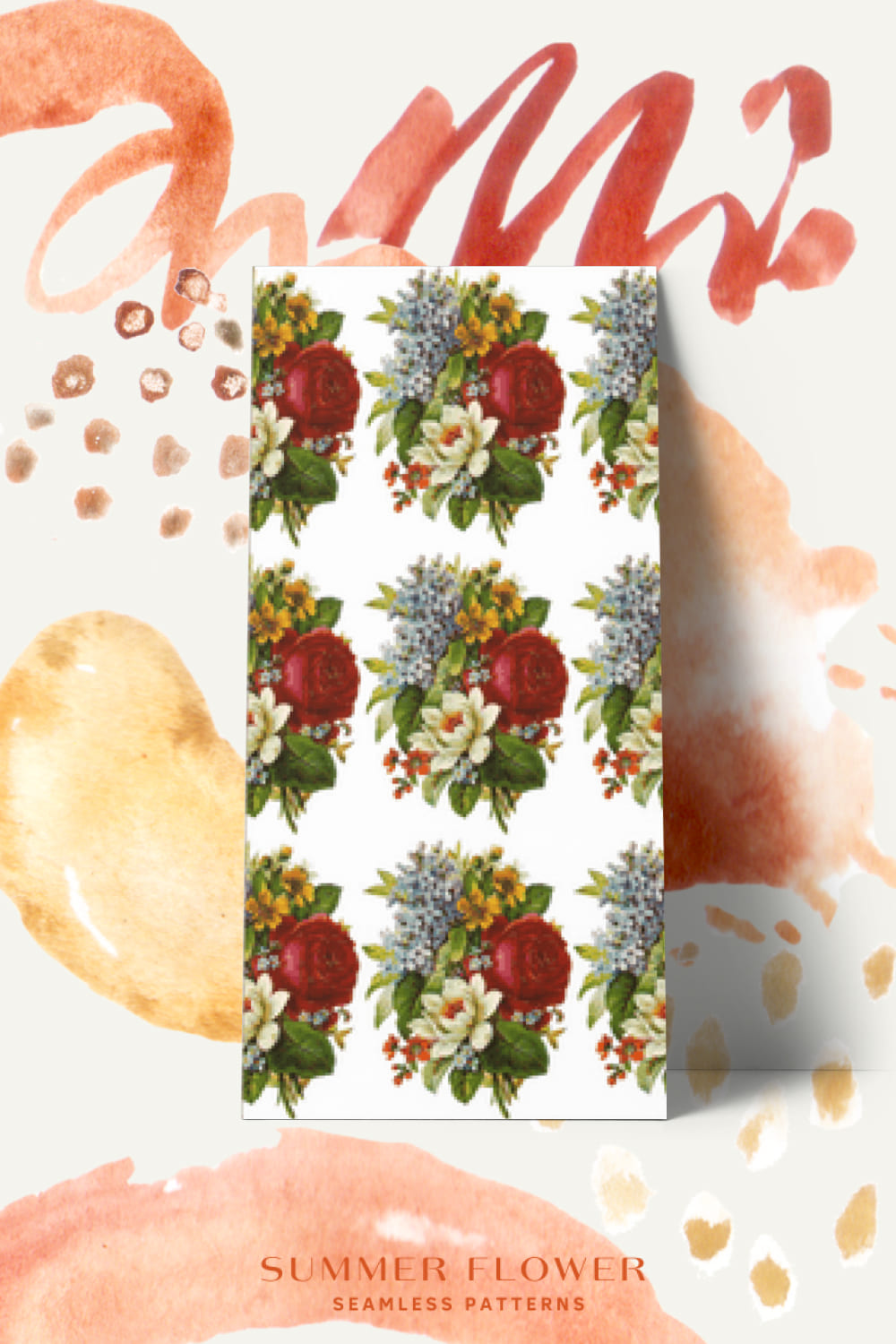 12 Summer Flower Seamless Patterns JPG - Pinterest.