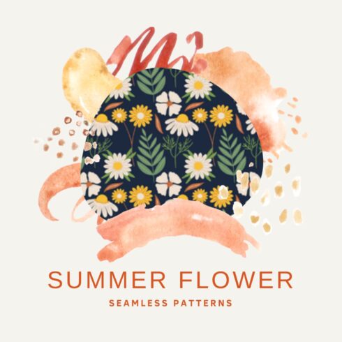 12 Summer Flower Seamless Patterns JPG.