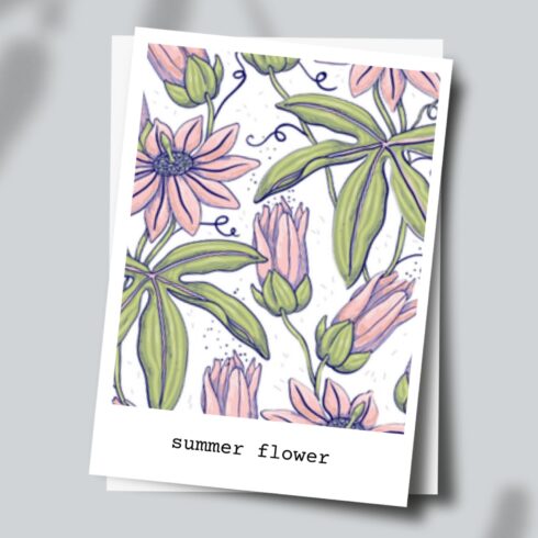 12 Summer Flower Seamless Patterns JPG.