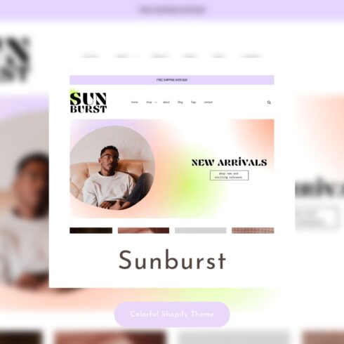 Sunburst Colorful Shopify Theme - main image preview.