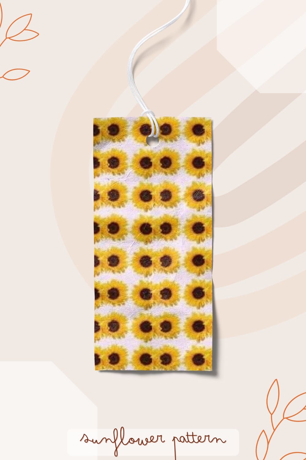 Image of a colorful pattern with sunflowers.