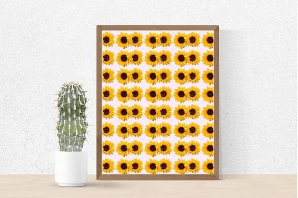 Image of a unique pattern with sunflowers.
