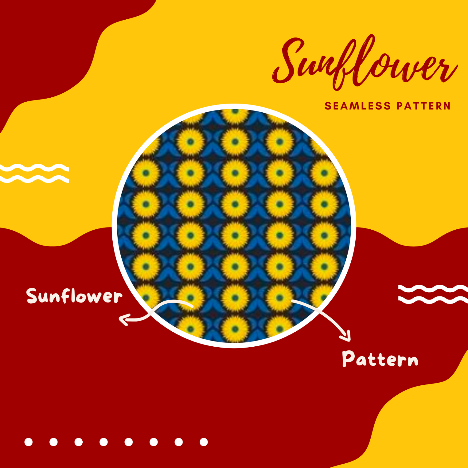 Sunflower Seamless Pattern,Sunflower KDP.