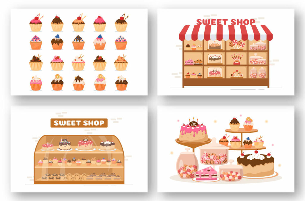 Sweet Shop With Array Examples 12 Sweet Shop Illustration - MasterBundles
