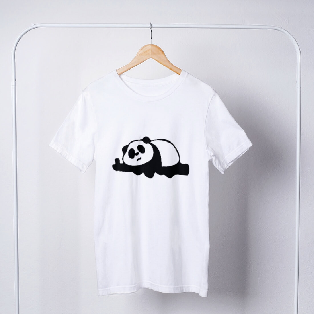 T-shirt Panda Black Design Graphics preview image.