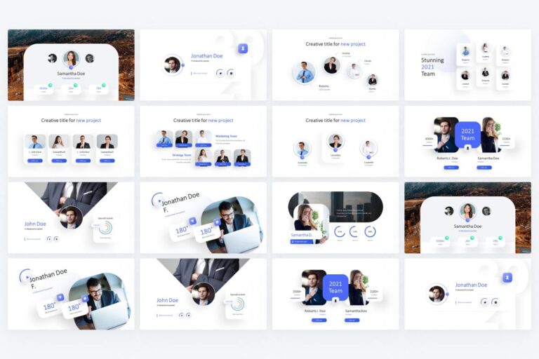 Profile Gallery Example Team Profile Gallery Powerpoint Template – MasterBundles