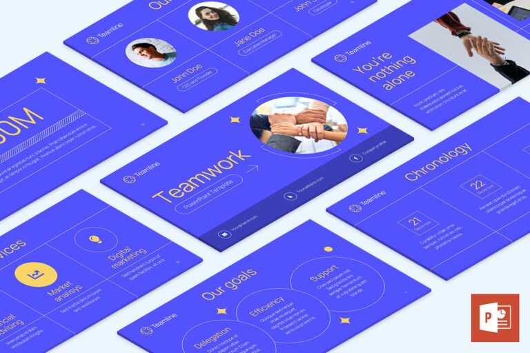 Teamwork PowerPoint Presentation Template – MasterBundles