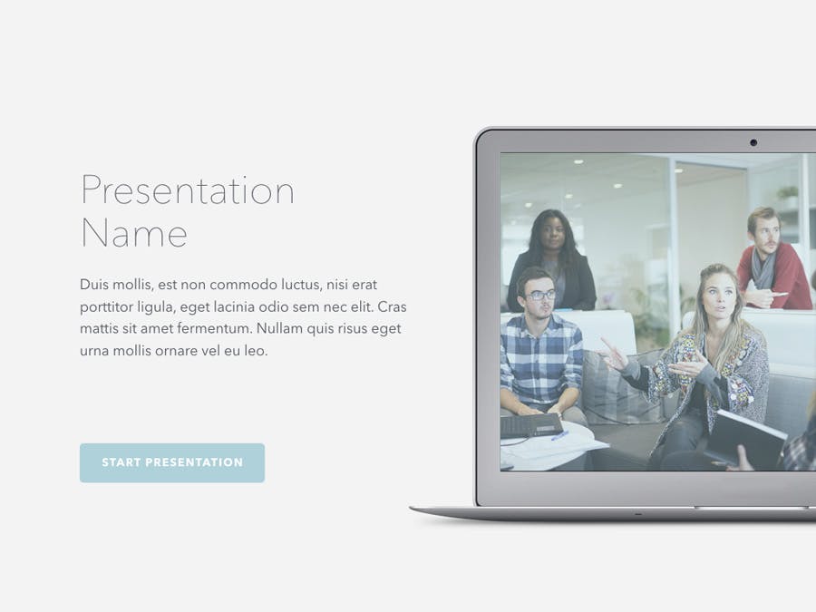 Image of a charming slide presentation template on the theme of teamwork.