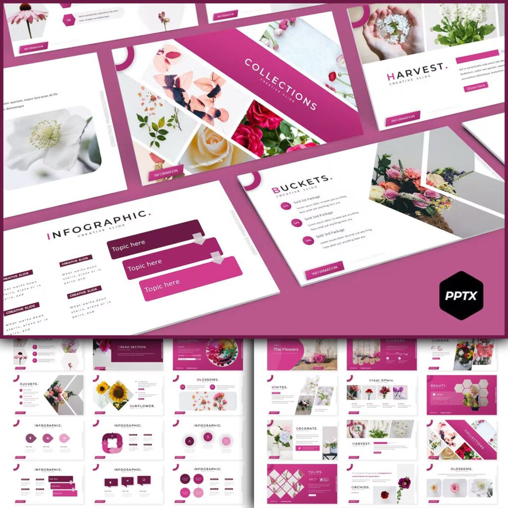 The Flowers - Powerpoint Template – MasterBundles