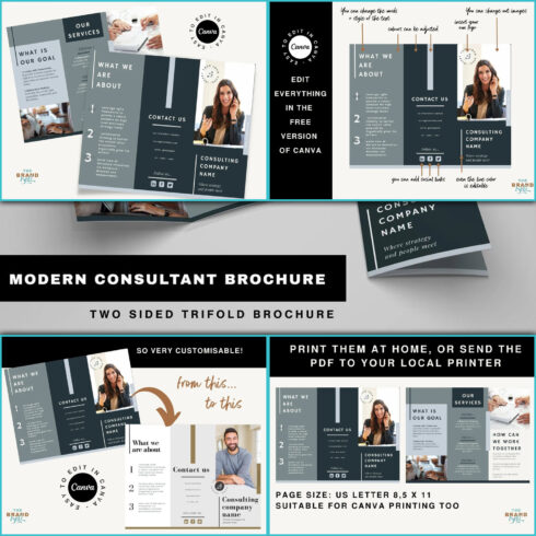 The Modern Consultants Trifold Marketing brochure.