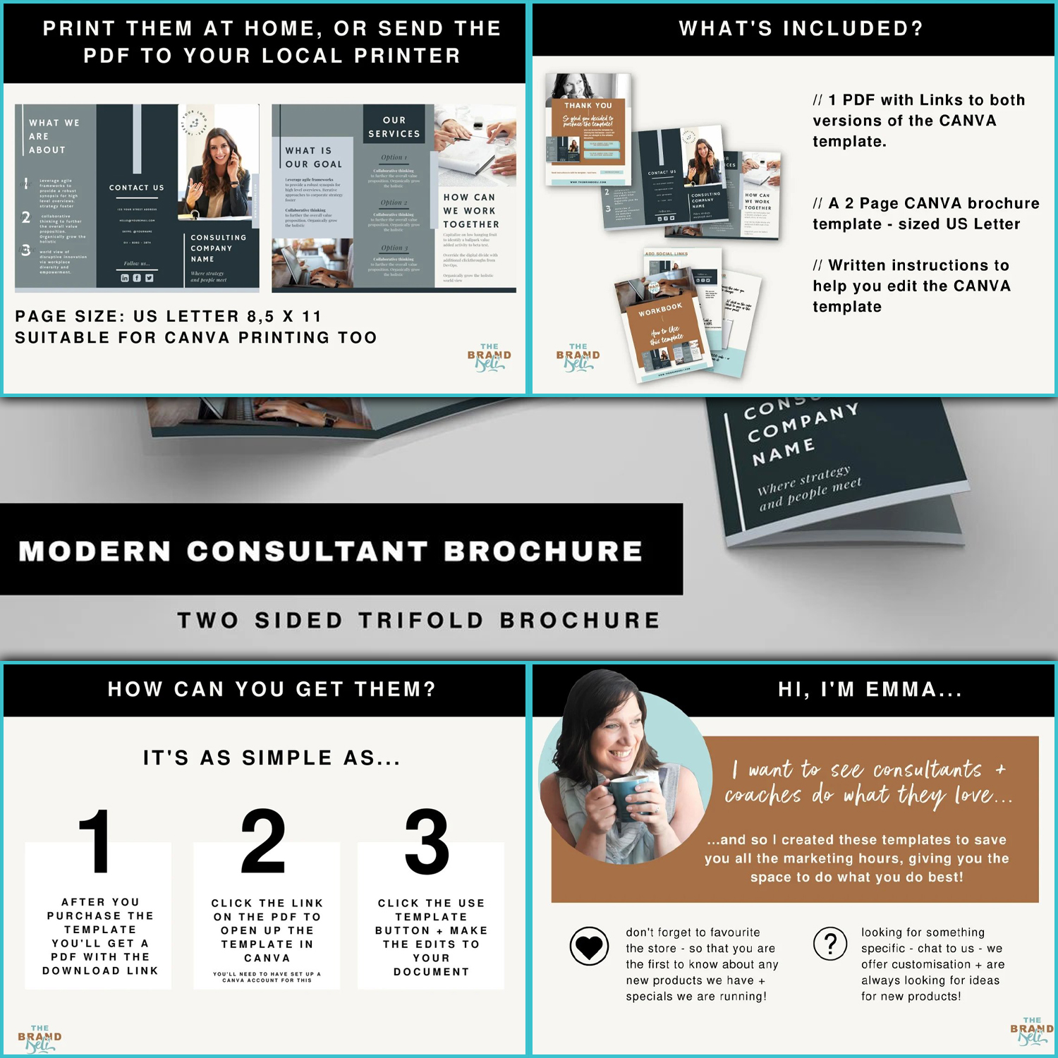 The Modern Consultants Trifold Marketing brochure cover.
