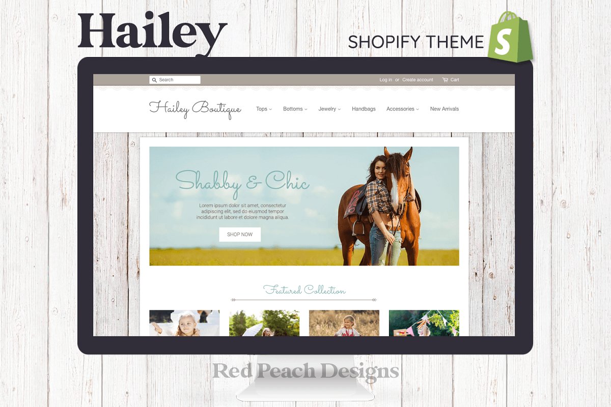 Cover image of Hailey Feminine Shopify Theme.