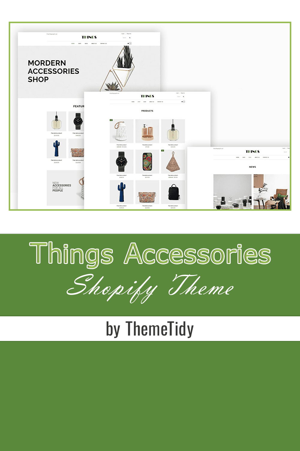 Things Accessories Shopify Theme - pinterest image preview.