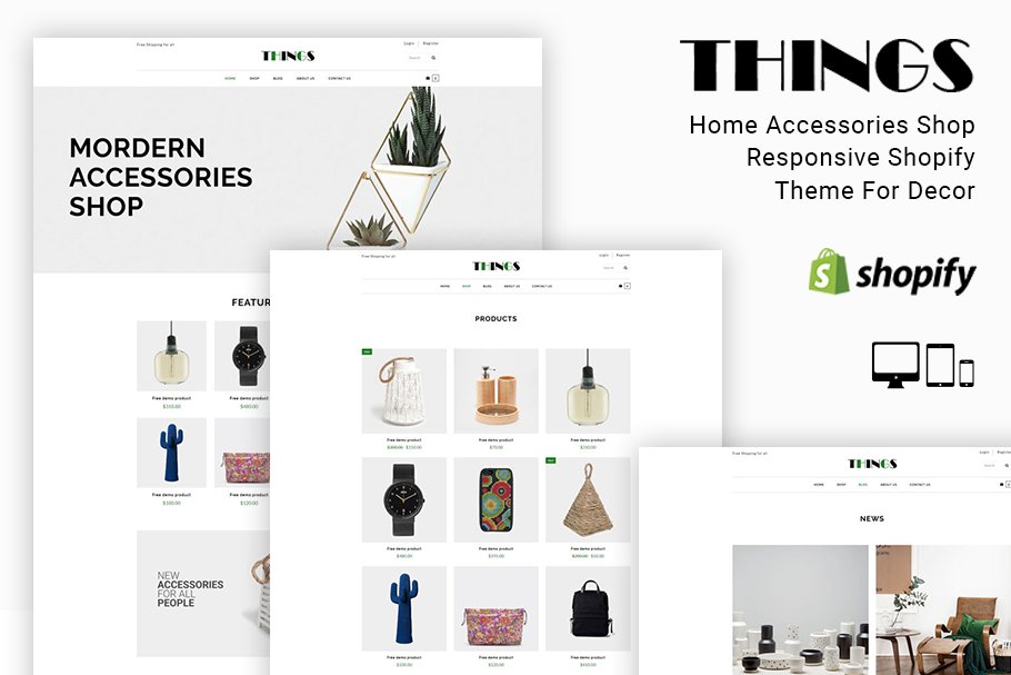 Cover image of Things Accessories Shopify Theme.
