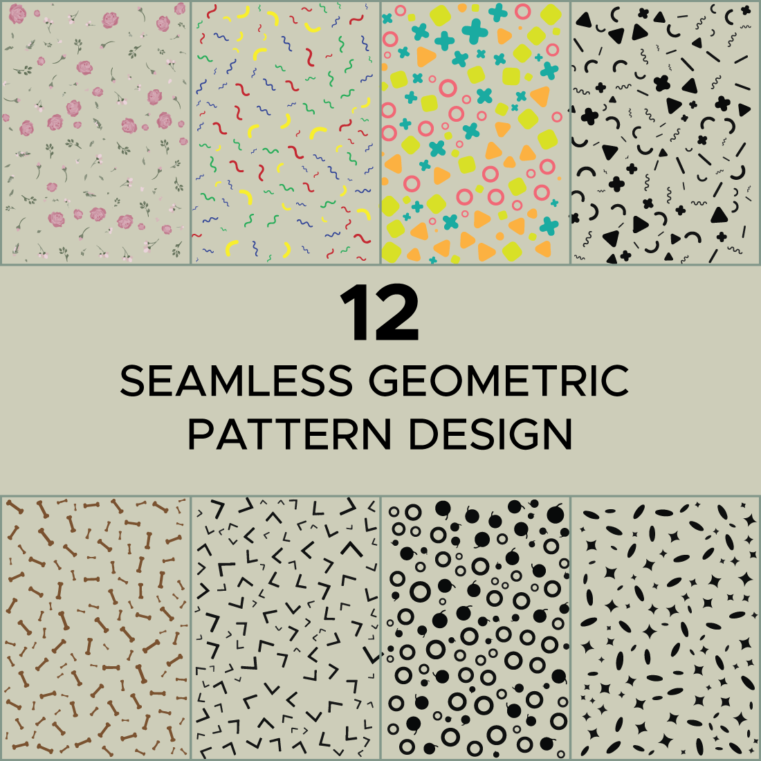 Seamleass Geometric Paper Pattern Design cover image.