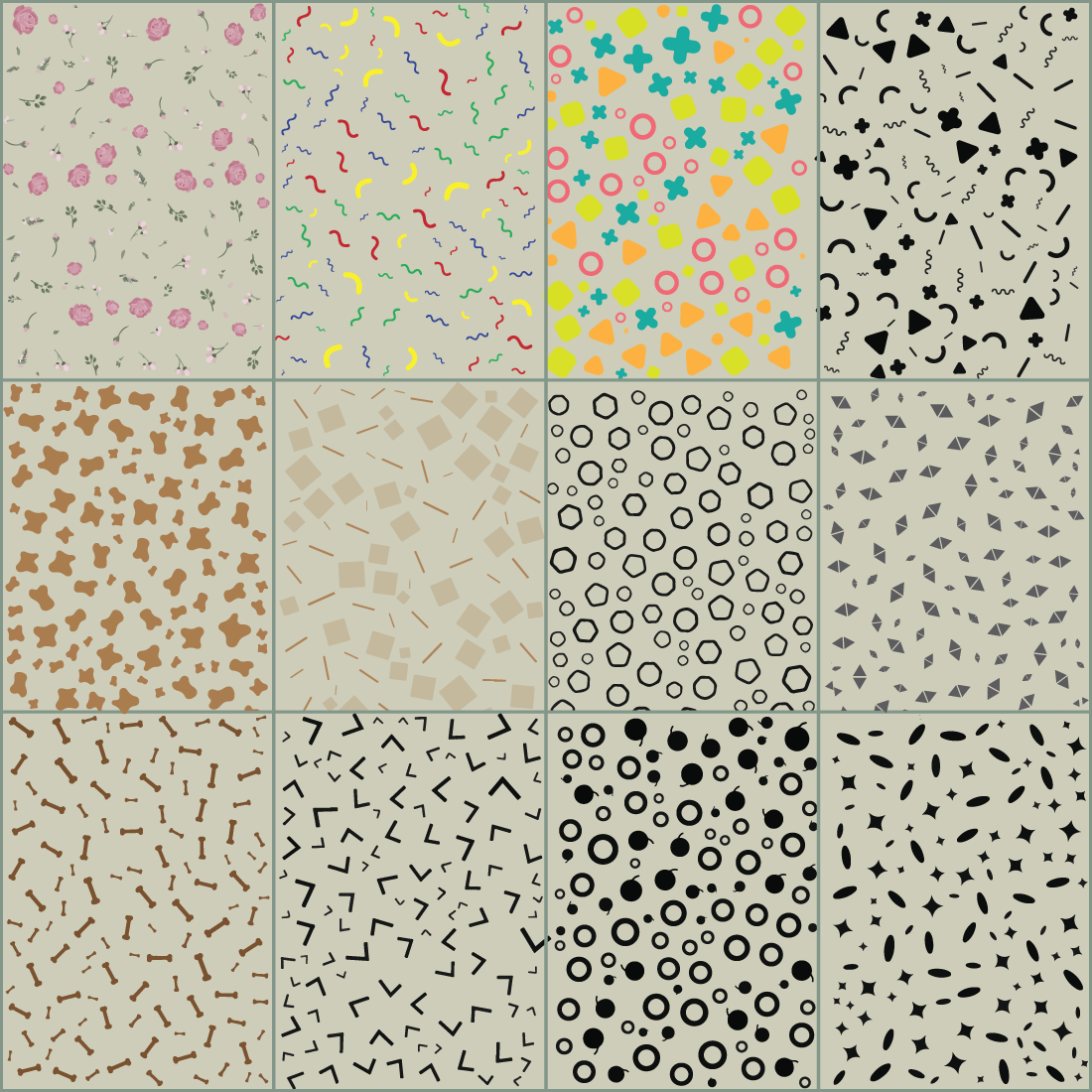 Geometric Seamleass Paper Pattern Design cover image.