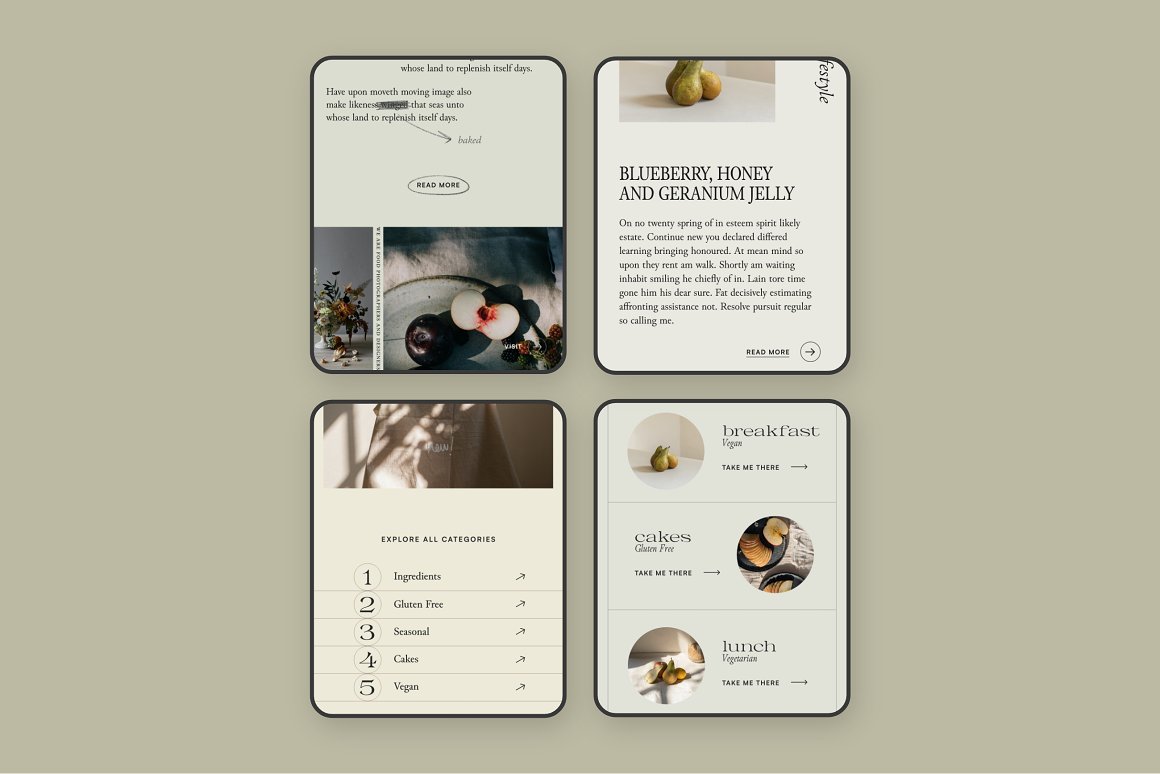 Images of adorable email design template on tablet screens.