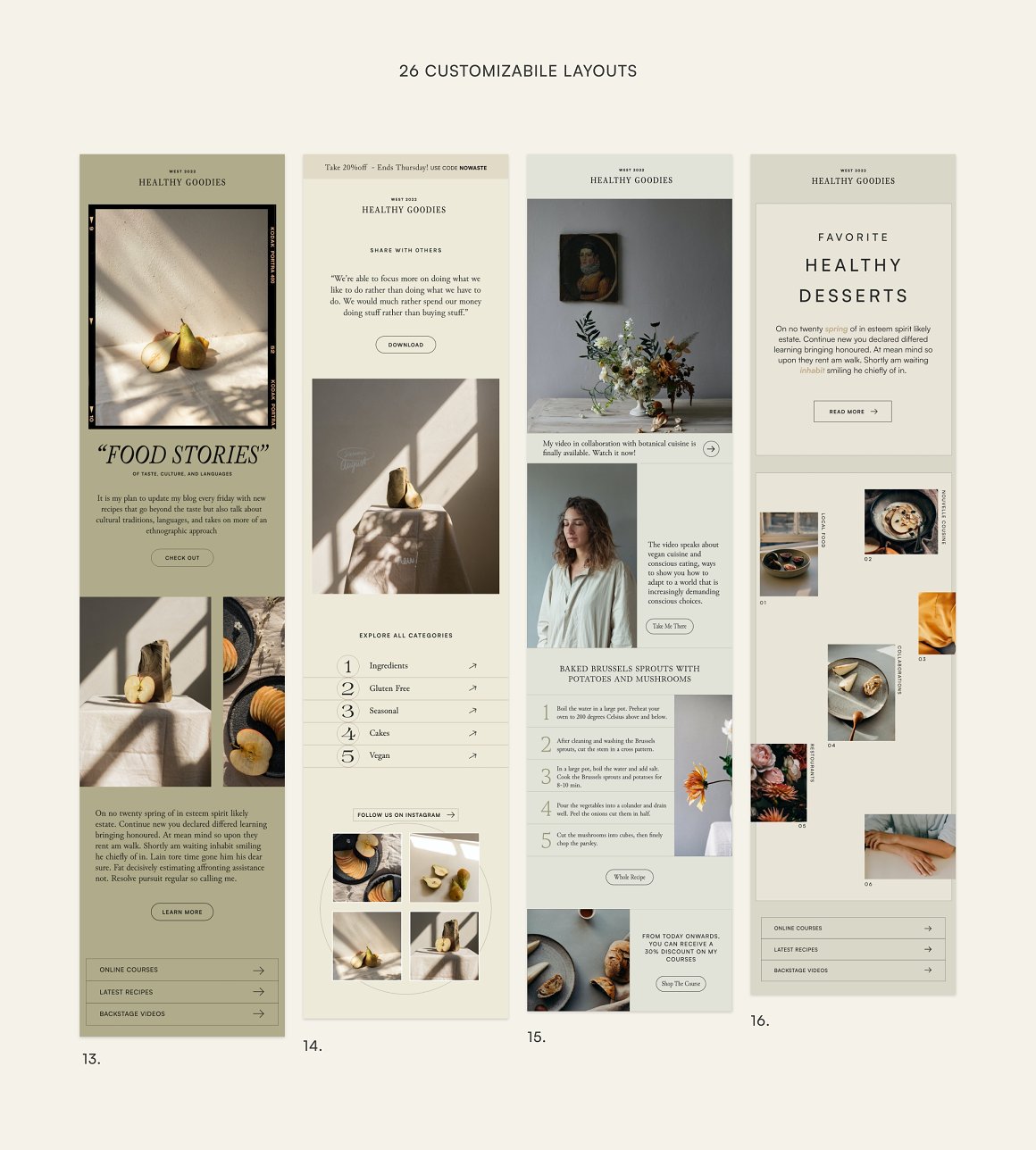 Cover with images of elegant email design templates.