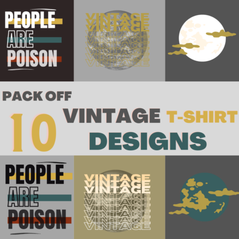 T-Shirt Vintage Typography Designs cover image.