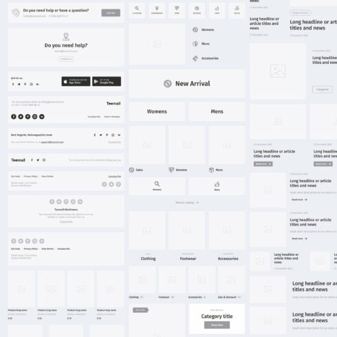 Toomail - Email Newsletter Wireframe – MasterBundles