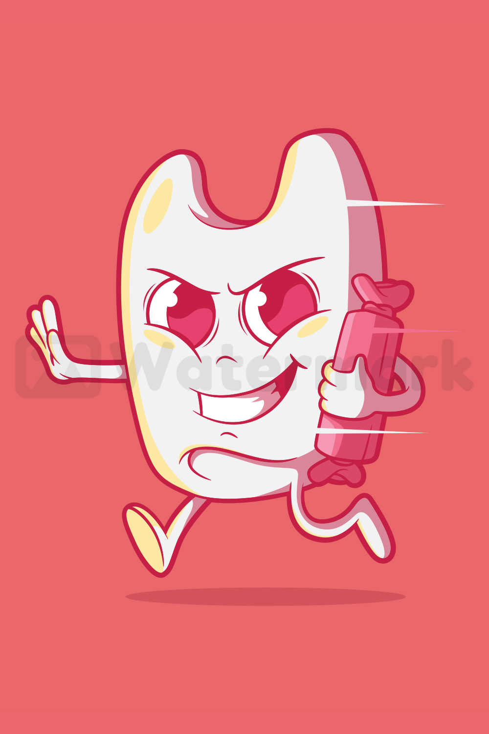 Tooth Candy Vector Design Illustration pinterest image.