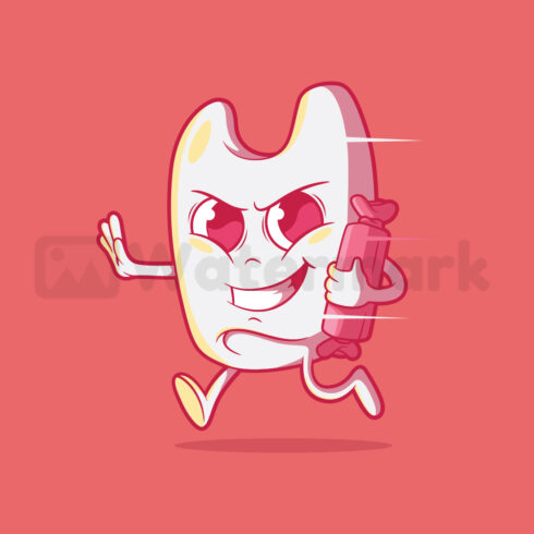 Tooth Candy Vector Design Illustration facebook image.